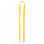 Lanyard hecho a medida de poliéster con 2 mosquetones a escoger color amarillo septima vista