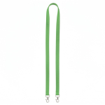 Lanyard hecho a medida de poliéster con 2 mosquetones a escoger color verde septima vista