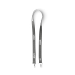 Lanyard hecho a medida de poliéster con 2 mosquetones a escoger color gris oscuro