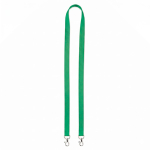 Lanyard hecho a medida de poliéster con 2 mosquetones a escoger color verde botella septima vista