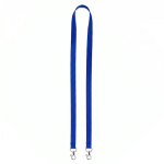 Lanyard hecho a medida de poliéster con 2 mosquetones a escoger color azul eléctrico septima vista