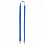 Lanyard hecho a medida de poliéster con 2 mosquetones a escoger color azul real septima vista