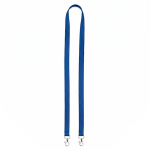 Lanyard hecho a medida de poliéster con 2 mosquetones a escoger color azul ultramarino septima vista