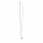Lanyard hecho a medida de bambú para sublimación con mosquetón color blanco septima vista