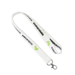 Lanyard hecho a medida de almidón de maíz con mosquetón color blanco septima vista