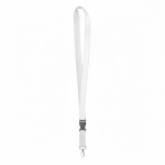 Lanyard desmontable hecho a medida de almidón de maíz color blanco septima vista