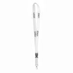 Lanyard desmontable hecho a medida de almidón de maíz color blanco
