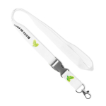 Lanyard desmontable hecho a medida de almidón de maíz color blanco