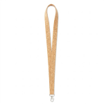 Lanyard hecho a medida de corcho con mosquetón a escoger color marrón septima vista