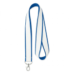 Lanyard hecho a medida de poliéster con capa de satín para sublimar color azul septima vista