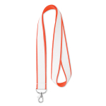 Lanyard hecho a medida de poliéster con capa de satín para sublimar color rojo septima vista