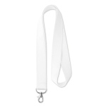 Lanyard hecho a medida de poliéster con capa de satín para sublimar color blanco septima vista