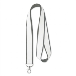 Lanyard hecho a medida de poliéster con capa de satín para sublimar color gris oscuro septima vista