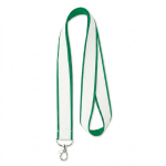 Lanyard hecho a medida de poliéster con capa de satín para sublimar color verde botella septima vista