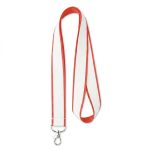 Lanyard hecho a medida de poliéster con capa de satín para sublimar color rojo oscuro septima vista