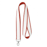 Lanyard hecho a medida de poliéster con capa de satín para sublimar color granate septima vista