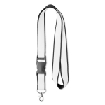 Lanyard desmontable hecho a medida poliéster satinado para sublimar color negro septima vista