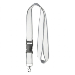 Lanyard desmontable hecho a medida poliéster satinado para sublimar color gris septima vista
