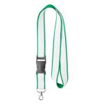Lanyard desmontable hecho a medida poliéster satinado para sublimar color verde septima vista