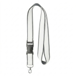 Lanyard desmontable hecho a medida poliéster satinado para sublimar color gris oscuro septima vista