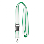 Lanyard desmontable hecho a medida poliéster satinado para sublimar color verde botella septima vista
