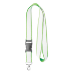 Lanyard desmontable hecho a medida poliéster satinado para sublimar color verde manzana septima vista