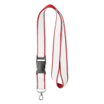 Lanyard desmontable hecho a medida poliéster satinado para sublimar color granate septima vista