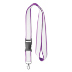 Lanyard desmontable hecho a medida poliéster satinado para sublimar color morado septima vista
