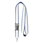 Lanyard desmontable hecho a medida poliéster satinado para sublimar color azul ultramarino septima vista