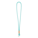 Lanyard tubular hecho a medida de poliéster con detalle de bambú