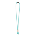 Lanyard tubular hecho a medida de poliéster con detalle de bambú