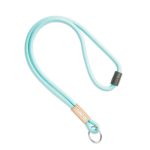 Lanyard tubular hecho a medida de poliéster con detalle de bambú