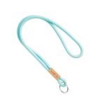 Lanyard tubular hecho a medida de poliéster con detalle de bambú