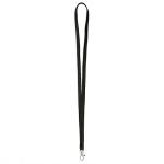 Lanyard hecho a medida de poliéster con mosquetón a escoger color negro septima vista
