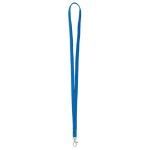 Lanyard hecho a medida de poliéster con mosquetón a escoger color azul septima vista