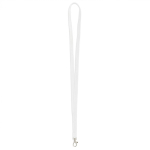 Lanyard hecho a medida de poliéster con mosquetón a escoger color blanco septima vista