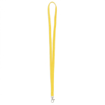 Lanyard hecho a medida de poliéster con mosquetón a escoger color amarillo septima vista
