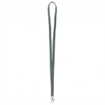 Lanyard hecho a medida de poliéster con mosquetón a escoger color gris oscuro septima vista