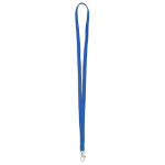 Lanyard hecho a medida de poliéster con mosquetón a escoger color azul real septima vista