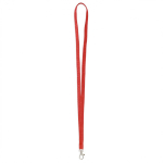 Lanyard hecho a medida de poliéster con mosquetón a escoger color granate septima vista