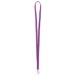 Lanyard hecho a medida de poliéster con mosquetón a escoger color morado septima vista