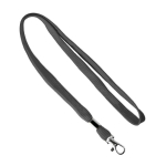 Lanyard hecho a medida poliéster con abrazadera y mosquetón metálico color negro septima vista