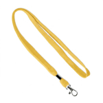 Lanyard hecho a medida poliéster con abrazadera y mosquetón metálico color amarillo septima vista