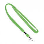 Lanyard hecho a medida poliéster con abrazadera y mosquetón metálico color verde septima vista
