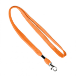 Lanyard hecho a medida poliéster con abrazadera y mosquetón metálico color naranja septima vista
