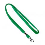 Lanyard hecho a medida poliéster con abrazadera y mosquetón metálico color verde botella septima vista