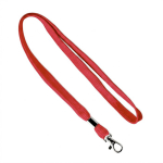 Lanyard hecho a medida poliéster con abrazadera y mosquetón metálico color granate septima vista