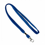 Lanyard hecho a medida poliéster con abrazadera y mosquetón metálico color azul ultramarino septima vista