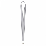 Lanyard hecho a medida de poliéster con revestimiento reflectante gris color gris septima vista