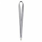 Lanyard hecho a medida de poliéster con revestimiento reflectante gris color gris oscuro septima vista